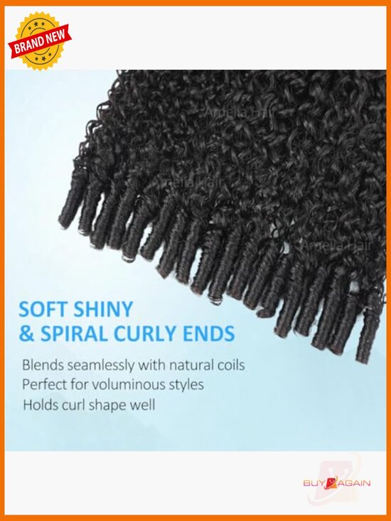 Half Wig Human Hair Burmese Curly 200% Density 3 In 1 Seamless Flip Over Burmese Curly Hair Glueless Half Wig with Elastic Drawstring  main image 3